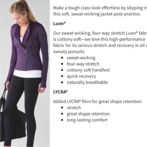 Lululemon | Precision Jacket | Chainlink Deep Zinfandel | Size 8 - Picture 4 of 16